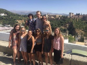 Jacqueline with her Global Works group in Spain.