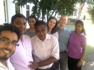 Jacqueline, third from right, with her program staff.