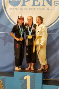 Kailee, center, took first place.