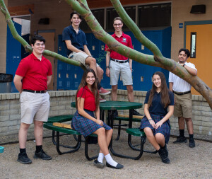 Clockwise from left: Spencer Bodow, Ridley Diez e Medina, Noah Frazier, Andre Chavez, Hannah Matsumoto, Brooke Kirk.