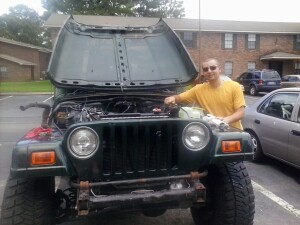 Mr. Cates' first Jeep was "Jackie," which he worked on while in the Navy.